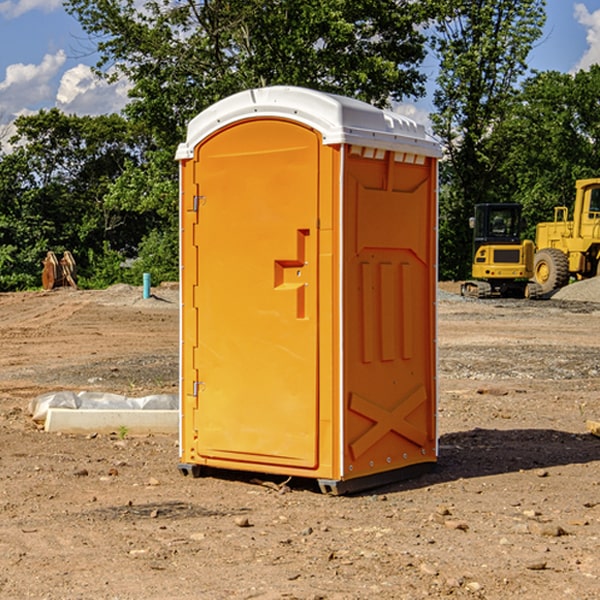 how often are the portable restrooms cleaned and serviced during a rental period in Long Beach Indiana